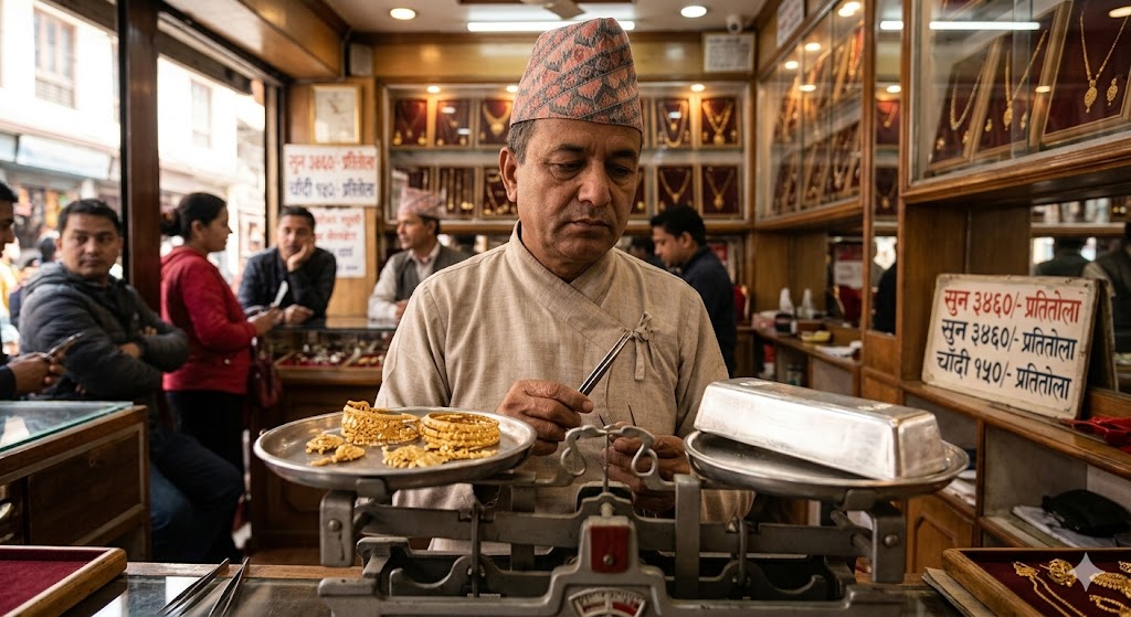 नेपाली बजारमा सुन र चाँदीको मूल्य घट्यो